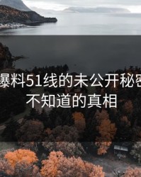 揭秘瓜爆料51线的未公开秘密——你不知道的真相