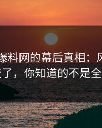 51吃瓜爆料网的幕后真相：风向一下变了，你知道的不是全部