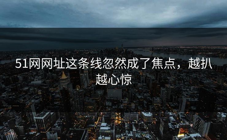 51网网址这条线忽然成了焦点,越扒越心惊 51网网址这条线忽然成了焦点,越扒越心惊