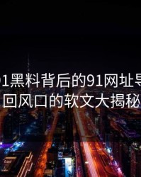 探秘新91黑料背后的91网址导航：重回风口的软文大揭秘